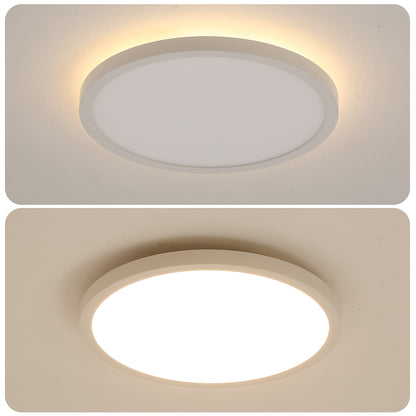 11.8 Inch Flush Mount Ceiling Light, 20W LED+Nightlight Ceiling Light Fixture for Kitchen Bedroom Living Room