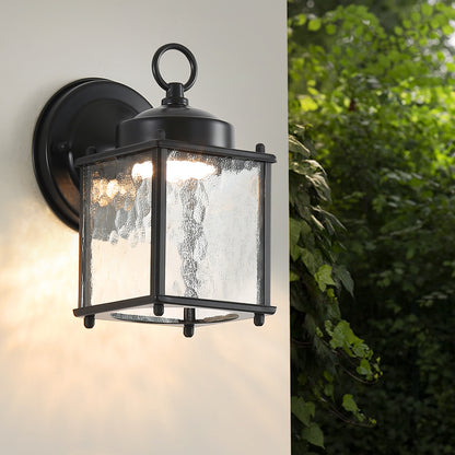 Outdoor Wall Sconce Lights with Clear Glass, Outside Garage Sconce Lighting Waterproof Farmhouse Wall Lantern Lamp for House Patio Doorway