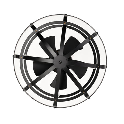 Hot Sell Industrial Ceiling Fan Light Kit for Living Room Bedroom Kitchen and Bladeless Caged Ceiling Fan with Lights