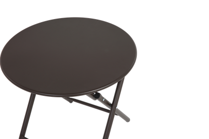 3 Piece Patio set, Outdoor Camping Chairs with Breathable Textilene Fabric, folding table with steel table top, 2chairs and 1table set ( Brown)