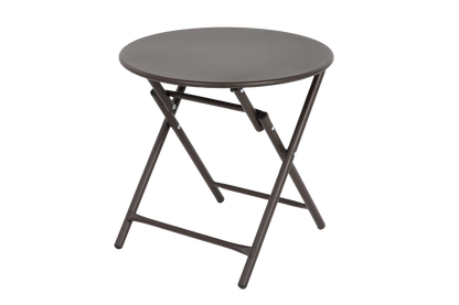 3 Piece Patio set, Outdoor Camping Chairs with Breathable Textilene Fabric, folding table with steel table top, 2chairs and 1table set ( Brown)