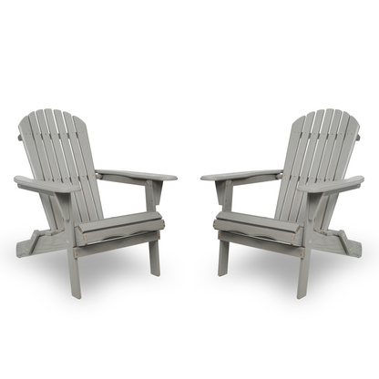 Wood Lounge Patio Chair for Garden Outdoor Wooden Folding Embossed Adirondack Chair Set of 2 Solid Cedar Wood Lounge Patio Chair with Wood Grain