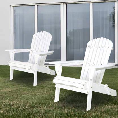 Wood Lounge Patio Chair for Garden Outdoor Wooden Folding Embossed Adirondack Chair Set of 2 Solid Cedar Wood Lounge Patio Chair with Wood Grain
