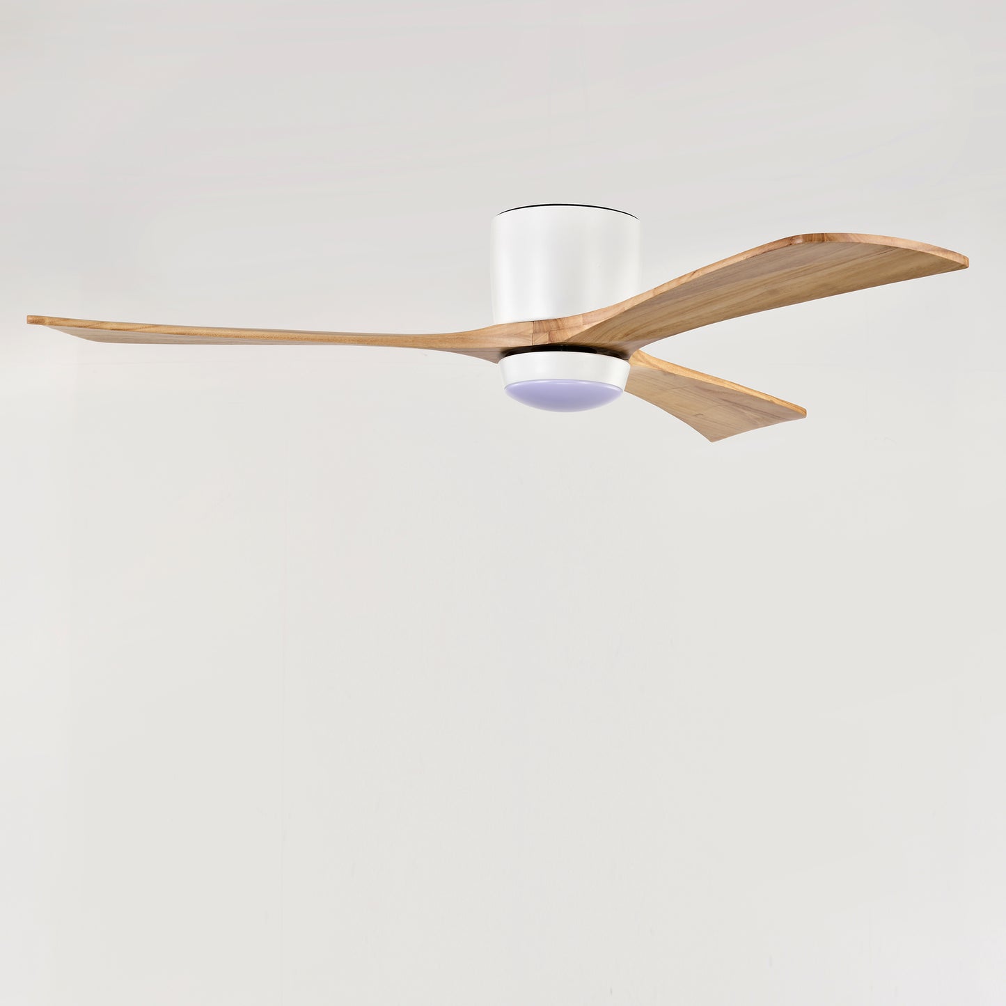 52" Ceiling Fan with Lights Remote Control,Quiet DC Motor 3 Blade Ceiling Fans 6 Speed Levels,Reversible Ceiling Fan, for Patio Living Room, Bedroom, Office,Indoor.(White +Natural)
