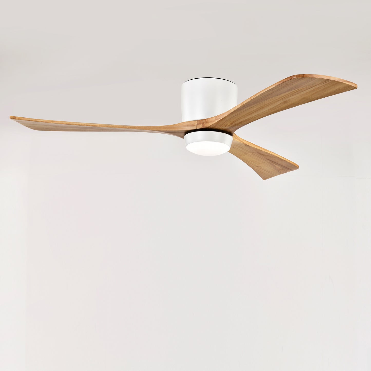 52" Ceiling Fan with Lights Remote Control,Quiet DC Motor 3 Blade Ceiling Fans 6 Speed Levels,Reversible Ceiling Fan, for Patio Living Room, Bedroom, Office,Indoor.(White +Natural)
