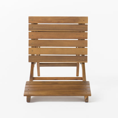Outdoor Acacia Wood Folding Dining Chair (Set of 2),Natural