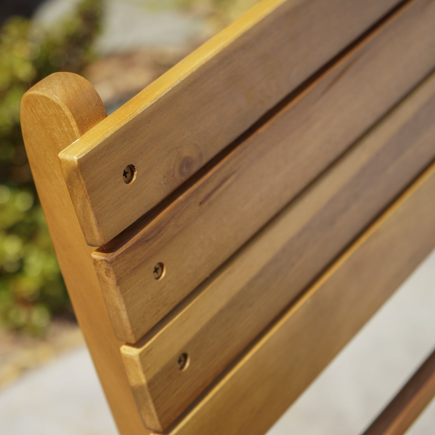 Outdoor Acacia Wood Folding Dining Chair (Set of 2),Natural