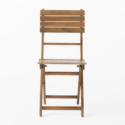 Outdoor Acacia Wood Folding Dining Chair (Set of 2),Natural