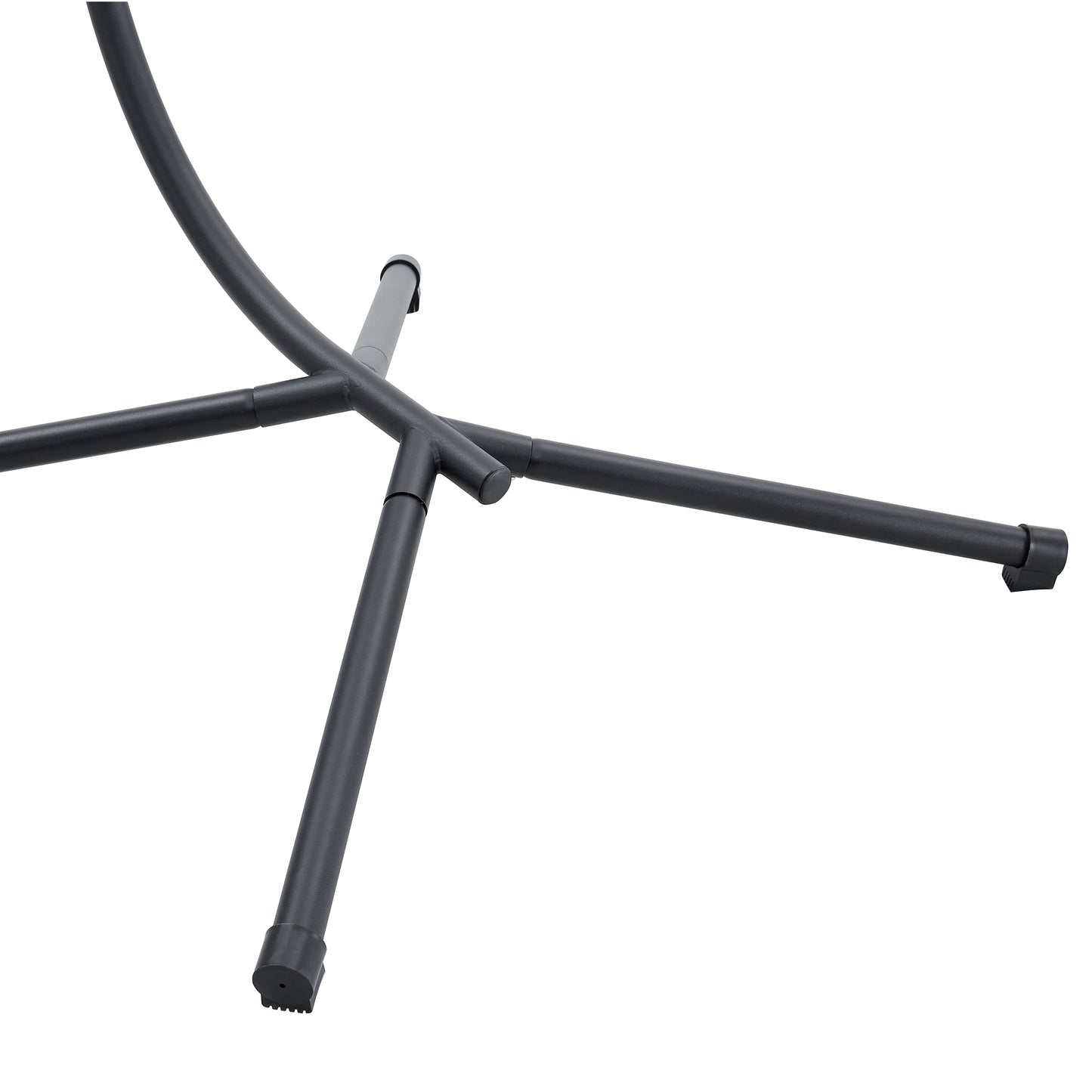 GRHeavy-Duty Iron Hanging Chair with Wicker Weave – Single Person Swing for Indoor/Outdoor (Gray)