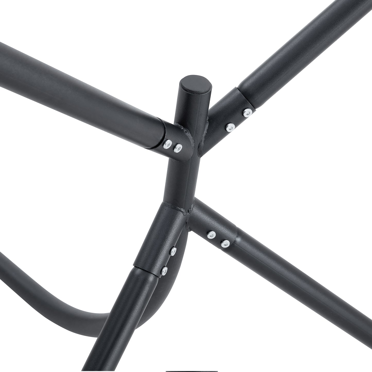 GRHeavy-Duty Iron Hanging Chair with Wicker Weave – Single Person Swing for Indoor/Outdoor (Gray)