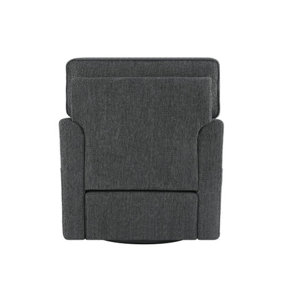 360° Swivel Chair Accent Barrel Armchair Swivel Sofa Chair with Side Pockets for Living Room, Bedroom, Office and Hotel, Grey