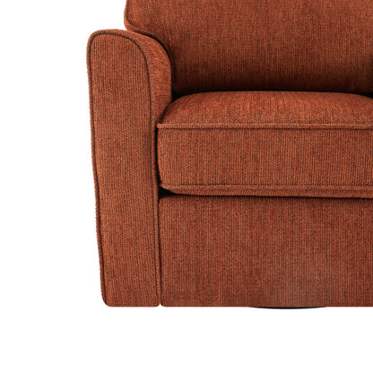 360° Swivel Chair Accent Barrel Armchair Swivel Sofa Chair with Side Pockets for Living Room, Bedroom, Office and Hotel, Red
