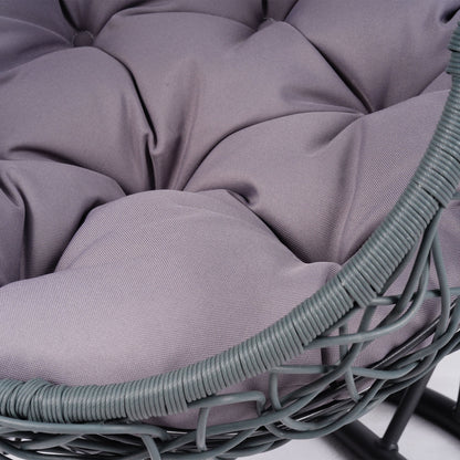 Cat Swing Bed with Stand & Cushion, Cat Egg Chair with Rattan Wicker Appearance, Indoor Hanging Swinging Cat Bed for Cats, Small Dogs, and Small Animals.Gray.