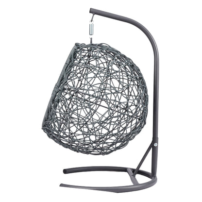 Cat Swing Bed with Stand & Cushion, Cat Egg Chair with Rattan Wicker Appearance, Indoor Hanging Swinging Cat Bed for Cats, Small Dogs, and Small Animals, Yellow