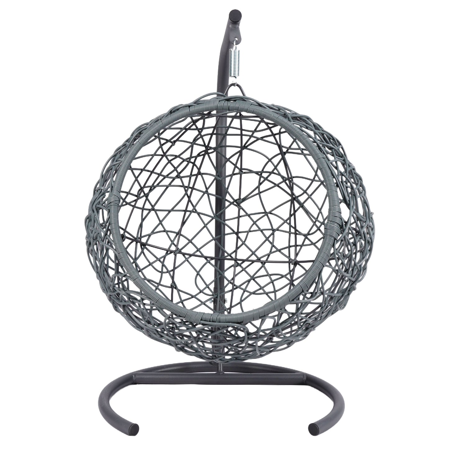 Cat Swing Bed with Stand & Cushion, Cat Egg Chair with Rattan Wicker Appearance, Indoor Hanging Swinging Cat Bed for Cats, Small Dogs, and Small Animals, Yellow