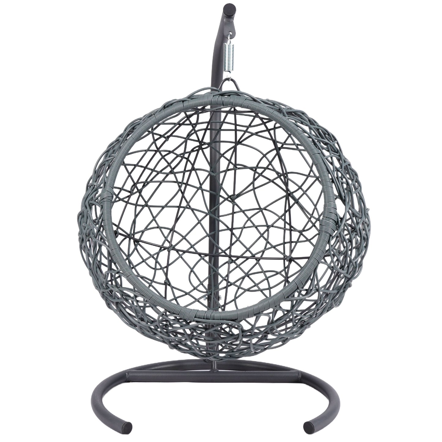 Cat Swing Bed with Stand & Cushion, Cat Egg Chair with Rattan Wicker Appearance, Indoor Hanging Swinging Cat Bed for Cats, Small Dogs, and Small Animals, Yellow