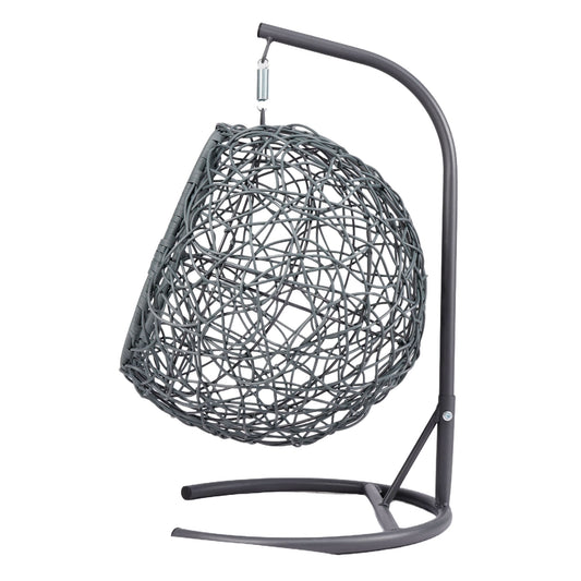 Cat Swing Bed with Stand & Cushion, Cat Egg Chair with Rattan Wicker Appearance, Indoor Hanging Swinging Cat Bed for Cats, Small Dogs, and Small Animals, Green