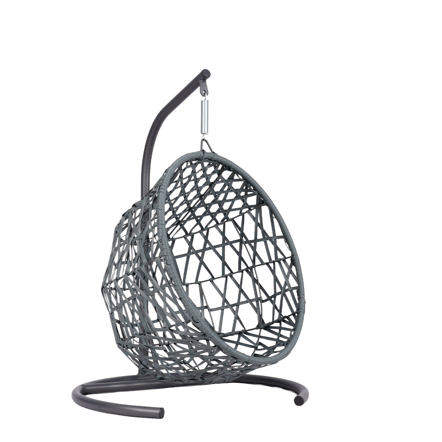Cat Swing Bed with Stand & Cushion, Cat Egg Chair with Rattan Wicker Appearance, Indoor Hanging Swinging Cat Bed for Cats, Small Dogs, and Small Animals,Brown