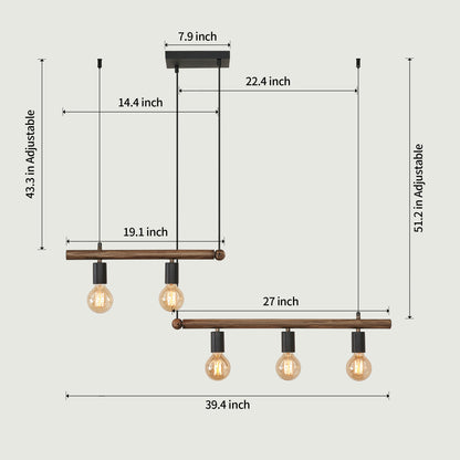 Macgregor 5 - Light Kitchen Island Pendant Light[No Bulb]
