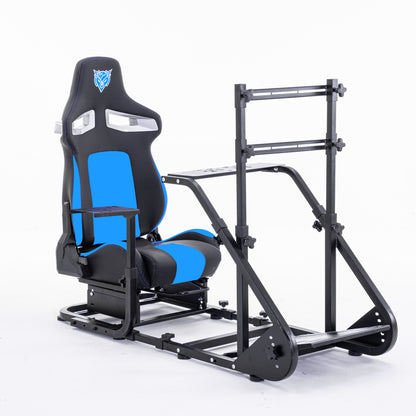 Enhanced and stable racing wheel cockpit, compatible with Fanatec, PXN, Thrustmaster, and Logitech adjustable driving simulators, excluding handbrake, pedals, and monitor