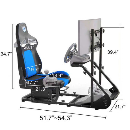Enhanced and stable racing wheel cockpit, compatible with Fanatec, PXN, Thrustmaster, and Logitech adjustable driving simulators, excluding handbrake, pedals, and monitor