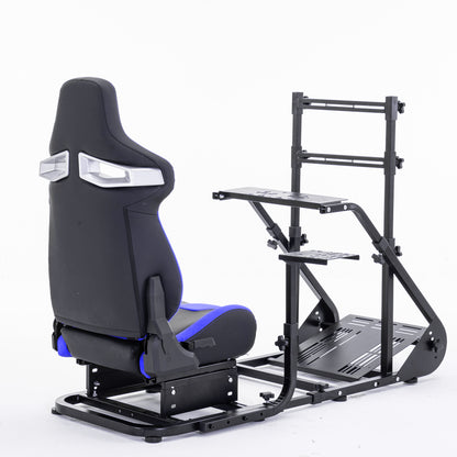 Enhanced and stable racing wheel cockpit, compatible with Fanatec, PXN, Thrustmaster, and Logitech adjustable driving simulators, excluding handbrake, pedals, and monitor