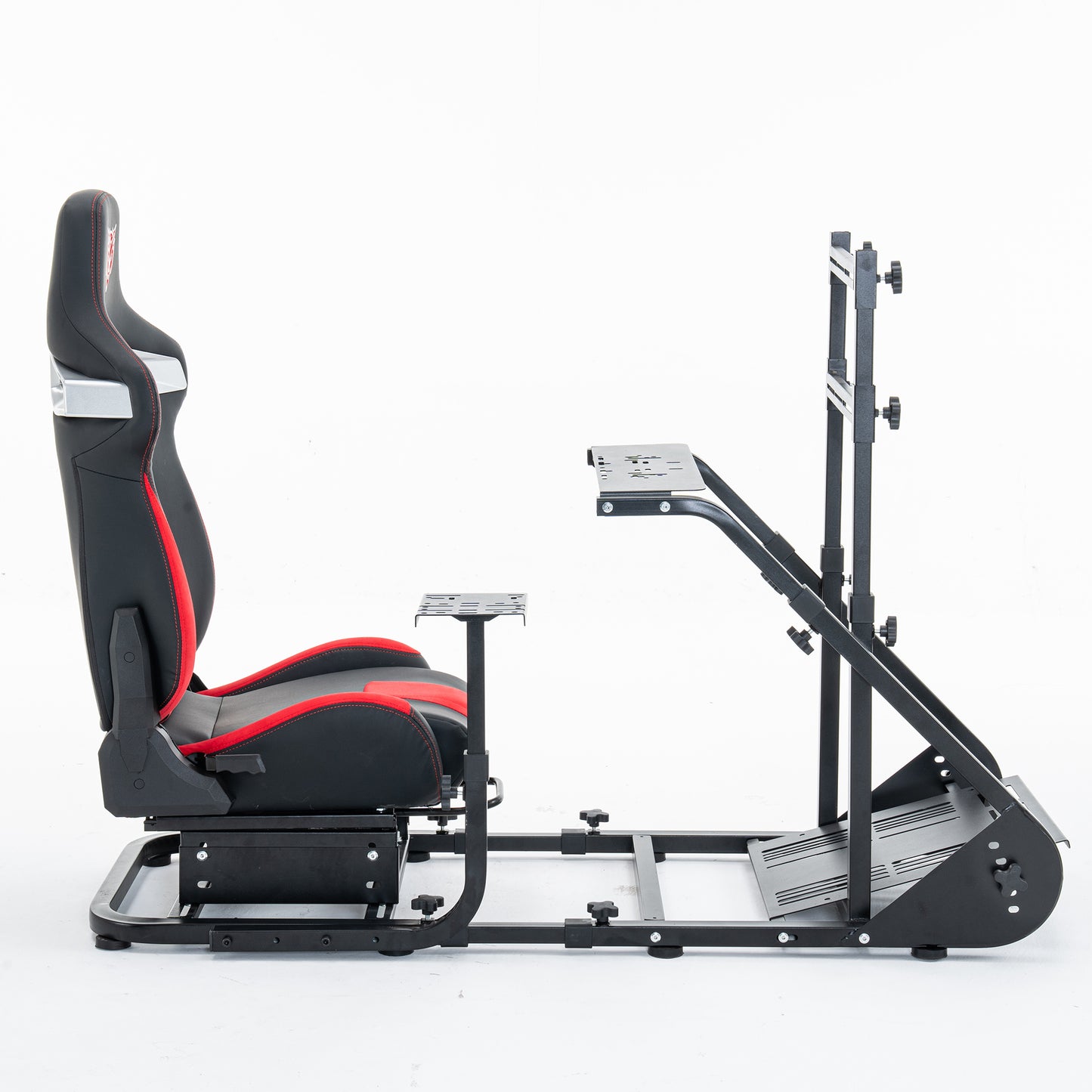 Enhanced and stable racing wheel cockpit, compatible with Fanatec, PXN, Thrustmaster, and Logitech adjustable driving simulators, excluding handbrake, pedals, and monitor