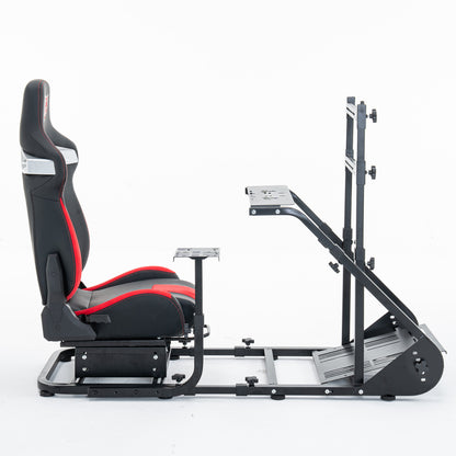 Enhanced and stable racing wheel cockpit, compatible with Fanatec, PXN, Thrustmaster, and Logitech adjustable driving simulators, excluding handbrake, pedals, and monitor
