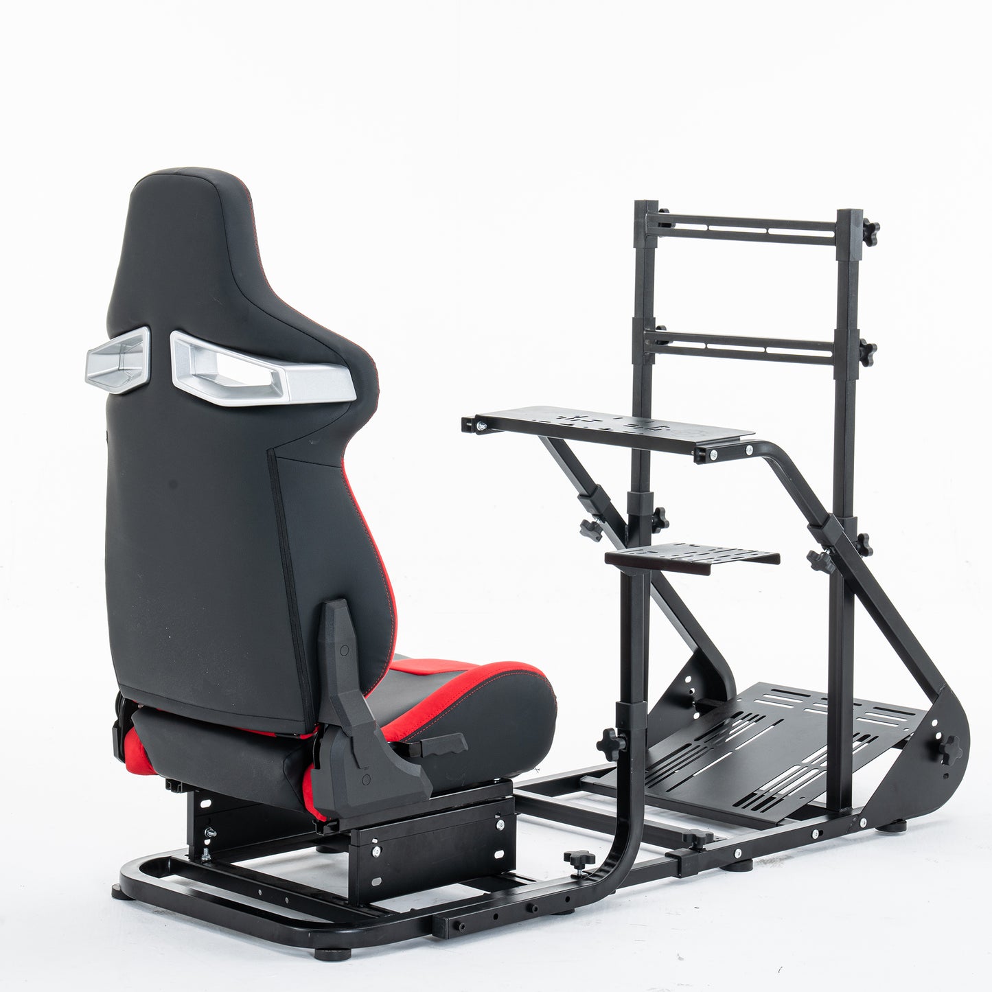 Enhanced and stable racing wheel cockpit, compatible with Fanatec, PXN, Thrustmaster, and Logitech adjustable driving simulators, excluding handbrake, pedals, and monitor
