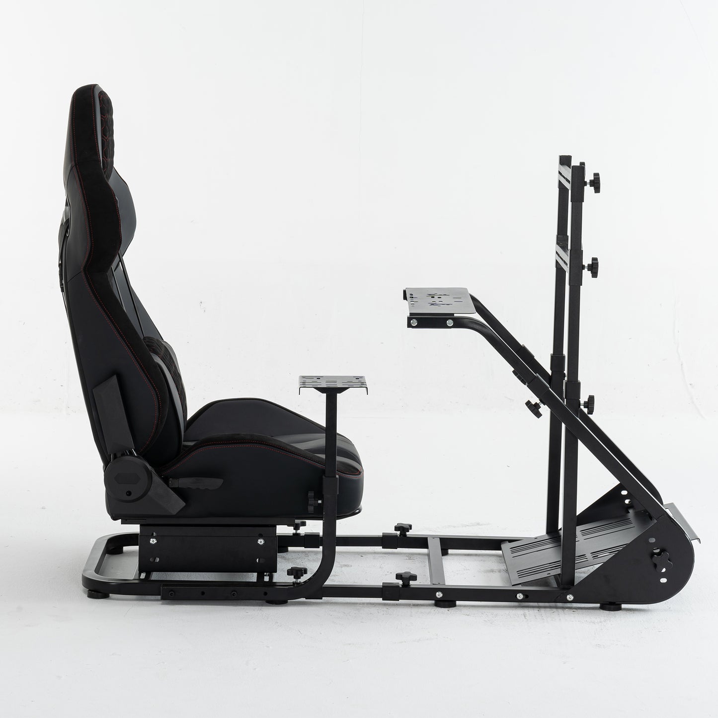 Enhanced and stable racing wheel cockpit, compatible with Fanatec, PXN, Thrustmaster, and Logitech adjustable driving simulators, excluding handbrake, pedals, and monitor