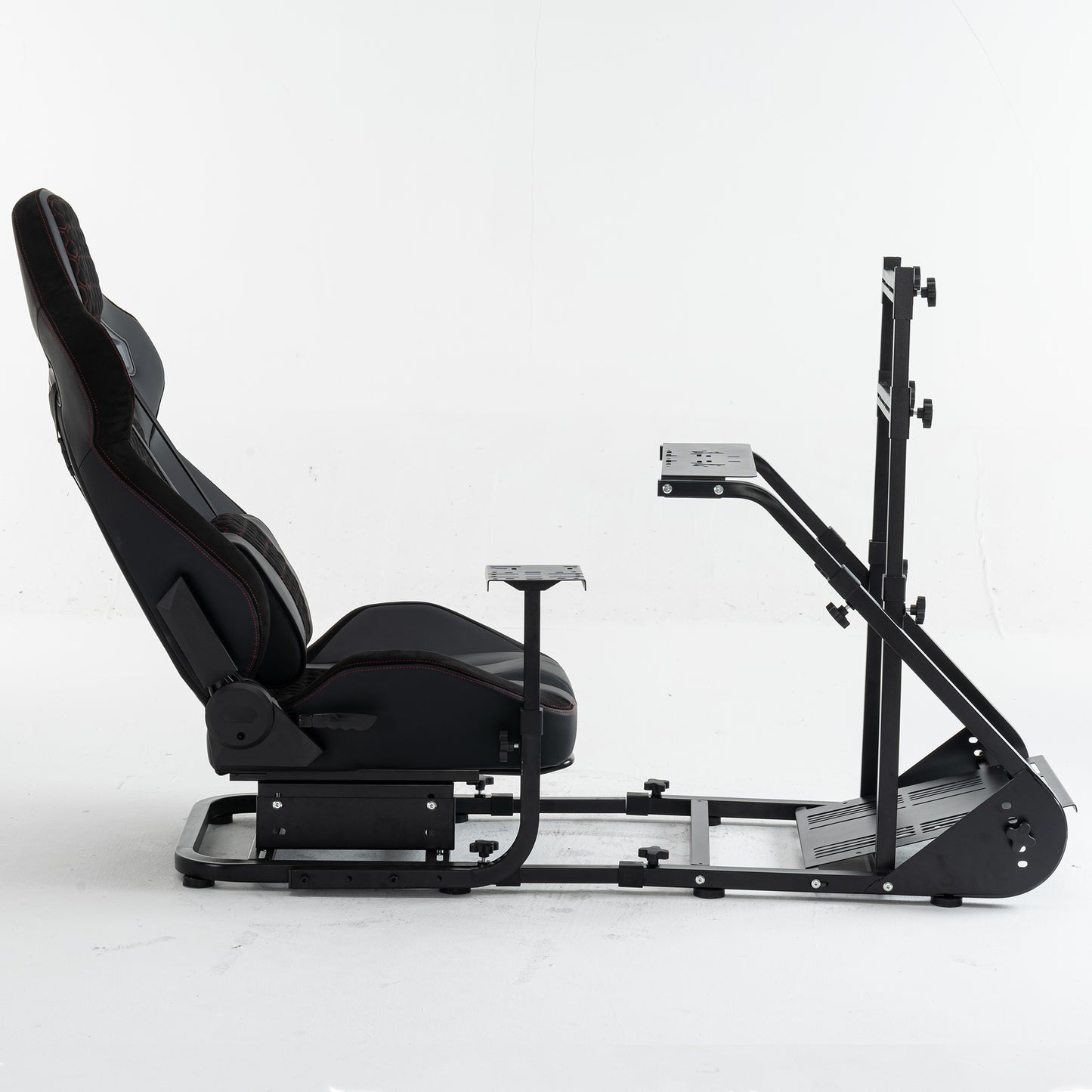 Enhanced and stable racing wheel cockpit, compatible with Fanatec, PXN, Thrustmaster, and Logitech adjustable driving simulators, excluding handbrake, pedals, and monitor