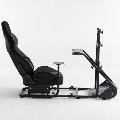 Enhanced and stable racing wheel cockpit, compatible with Fanatec, PXN, Thrustmaster, and Logitech adjustable driving simulators, excluding handbrake, pedals, and monitor