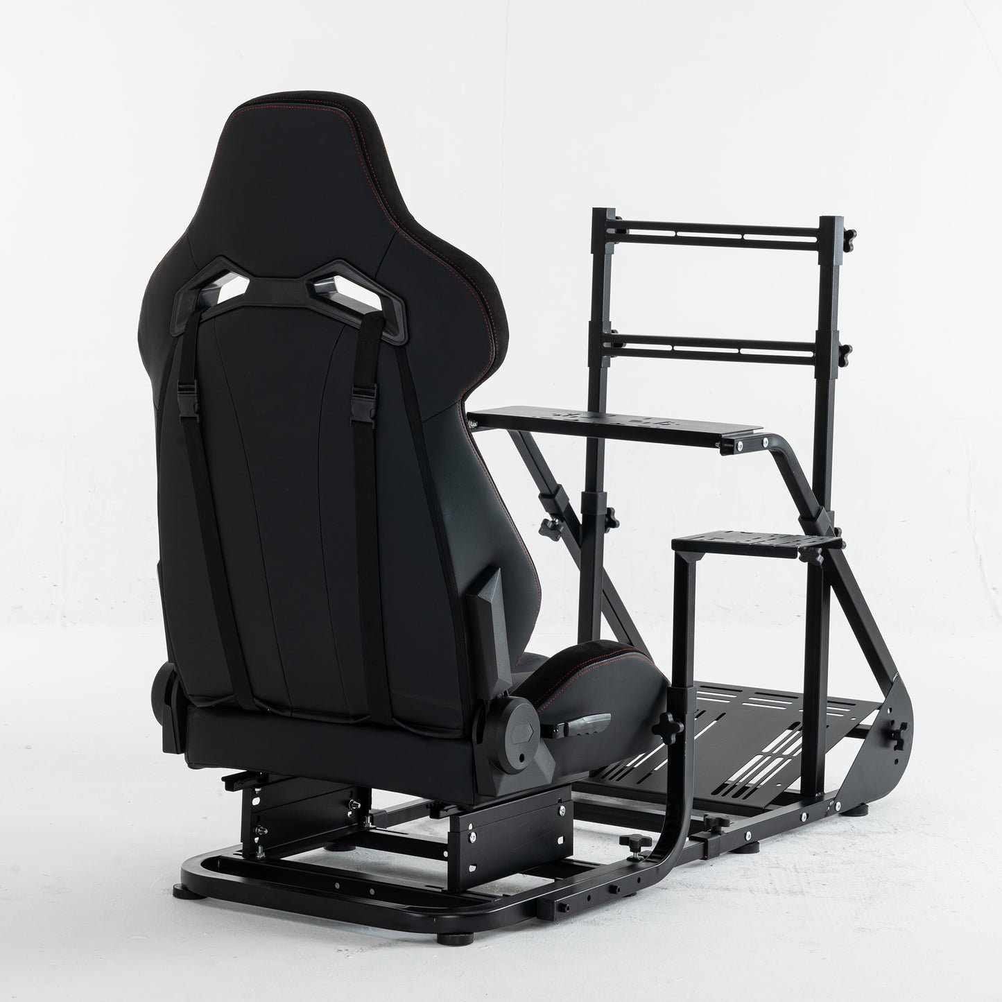 Enhanced and stable racing wheel cockpit, compatible with Fanatec, PXN, Thrustmaster, and Logitech adjustable driving simulators, excluding handbrake, pedals, and monitor
