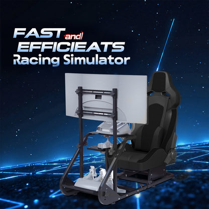 Enhanced and stable racing wheel cockpit, compatible with Fanatec, PXN, Thrustmaster, and Logitech adjustable driving simulators, excluding handbrake, pedals, and monitor