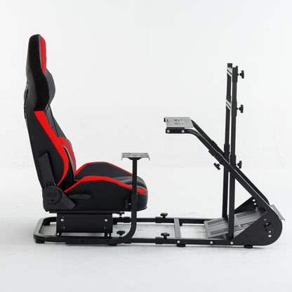 Enhanced and stable racing wheel cockpit, compatible with Fanatec, PXN, Thrustmaster, and Logitech adjustable driving simulators, excluding handbrake, pedals, and monitor