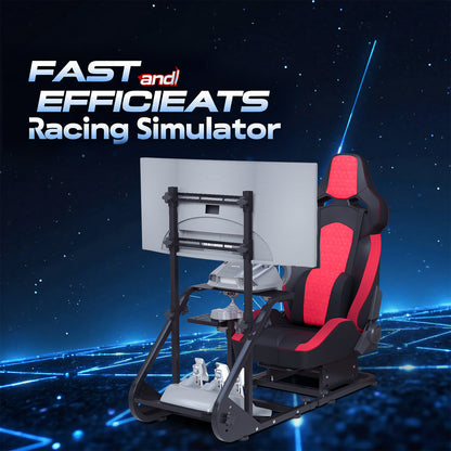 Enhanced and stable racing wheel cockpit, compatible with Fanatec, PXN, Thrustmaster, and Logitech adjustable driving simulators, excluding handbrake, pedals, and monitor