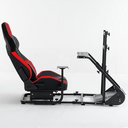 Enhanced and stable racing wheel cockpit, compatible with Fanatec, PXN, Thrustmaster, and Logitech adjustable driving simulators, excluding handbrake, pedals, and monitor