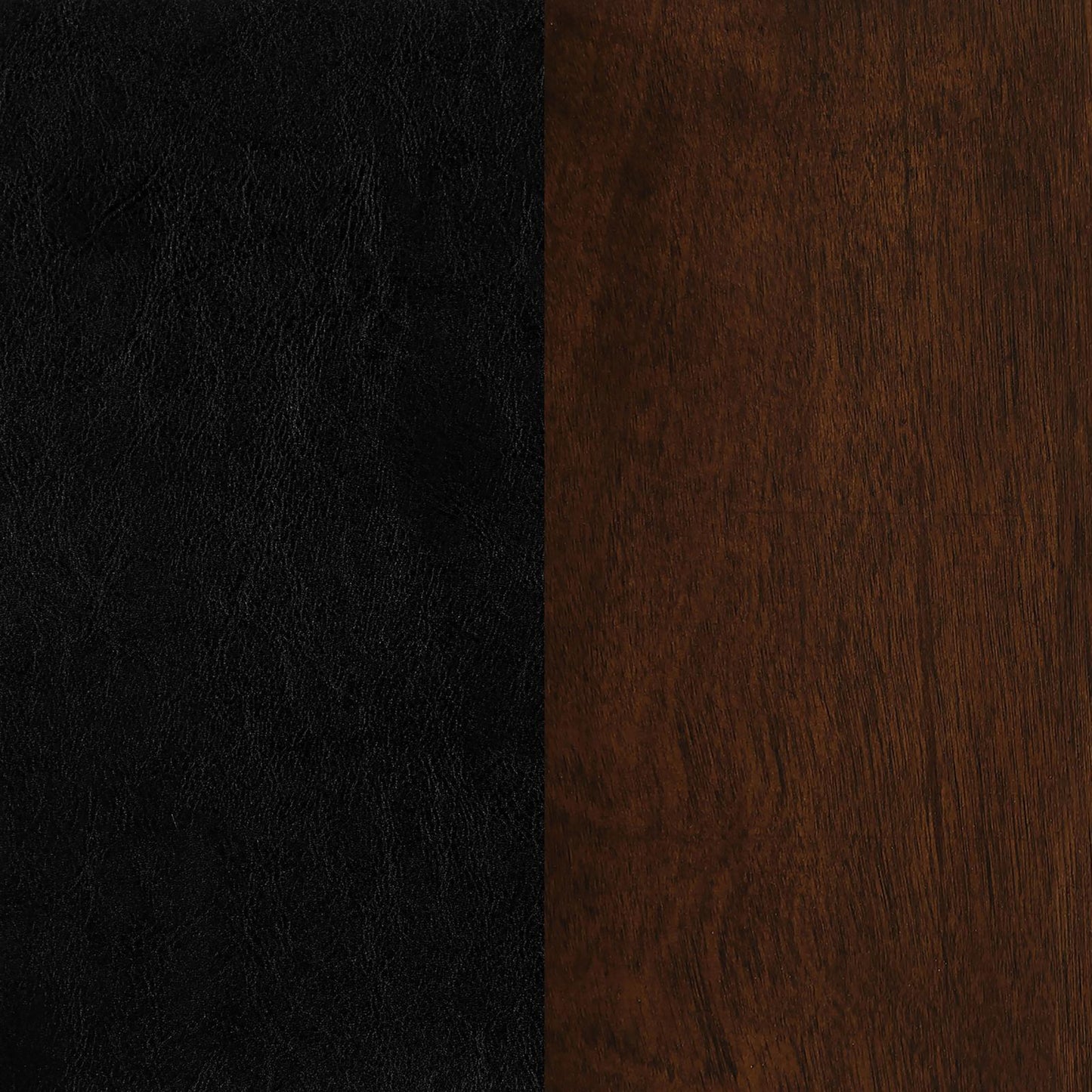 Black and Tobacco Upholstered Game Chair with Casters