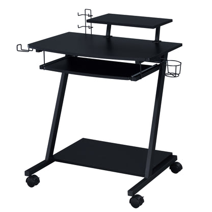 Black Gaming Desk with Keyboard Tray