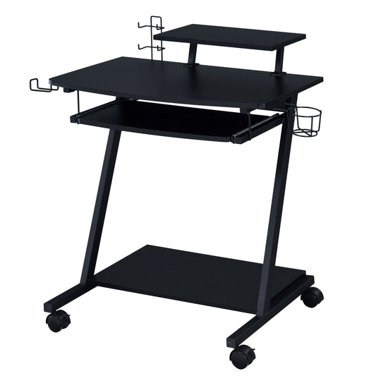 Black Gaming Desk with Keyboard Tray