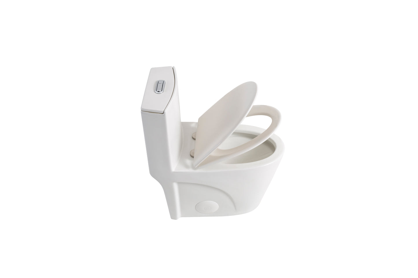 1.1/1.6 GPF Tornado Flush One-Piece Toilet for bathrooms,Siphonic S-trap 12",Elongated Bowl with Soft Close Seat,Powerful Dual Flush MAP 1000g,Comfort Chair Seat ADA Height 17",Glossy White GW-001