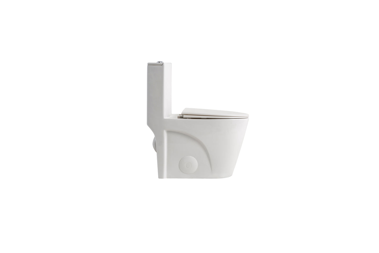 1.1/1.6 GPF Tornado Flush One-Piece Toilet for bathrooms,Siphonic S-trap 12",Elongated Bowl with Soft Close Seat,Powerful Dual Flush MAP 1000g,Comfort Chair Seat ADA Height 17",Glossy White GW-001