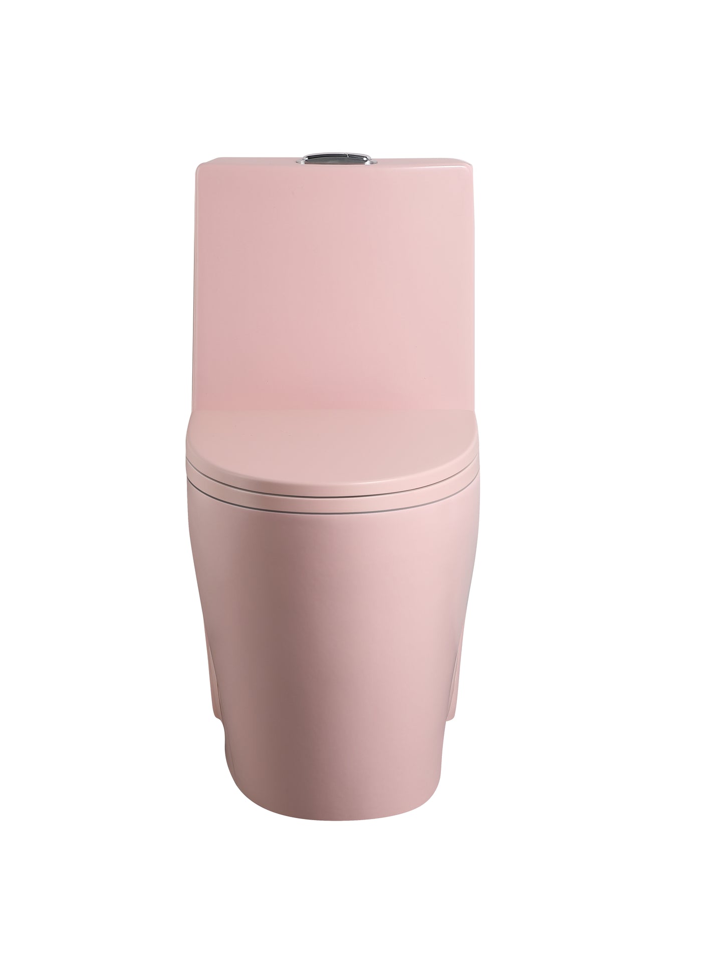 1.1/1.6 GPF Tornado Flush One-Piece Toilet for bathrooms,Siphonic S-trap 12",Elongated Bowl with Soft Close Seat,Powerful Dual Flush MAP 1000g,Comfort Chair Seat ADA Height 17", Pink PF-001