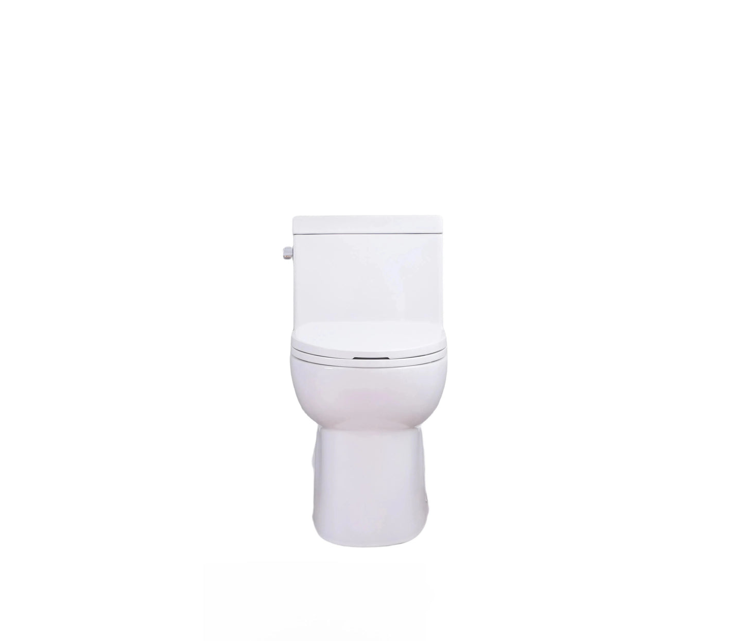 1.28 GPF Tornado Flush One-piece Toilet Elongated,Siphonic Side Press Single Flush,17" ADA Comfort Chair Height Seat,Soft Closing Seat, 1000g MAP Flushing Score Toilet, Gloss White GW-003S