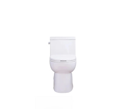 1.28 GPF Tornado Flush One-piece Toilet Elongated,Siphonic Side Press Single Flush,17" ADA Comfort Chair Height Seat,Soft Closing Seat, 1000g MAP Flushing Score Toilet, Gloss White GW-003S