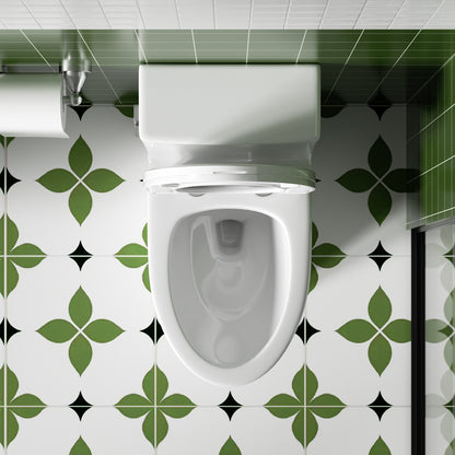 1.28 GPF Tornado Flush One-piece Toilet Elongated,Siphonic Side Press Single Flush,17" ADA Comfort Chair Height Seat,Soft Closing Seat, 1000g MAP Flushing Score Toilet, Gloss White GW-003S