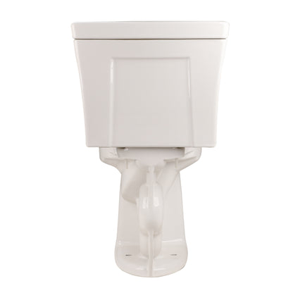 1.28 GPF Tornado Flush Two-piece Toilet for bathrooms,Siphonic Side Press Single Flush,17"ADA Comfort Chair Height Seat, S-trap 12",Rimless Bowl with Soft Closing Seat,Easy-to-Use,Gloss White GW-004