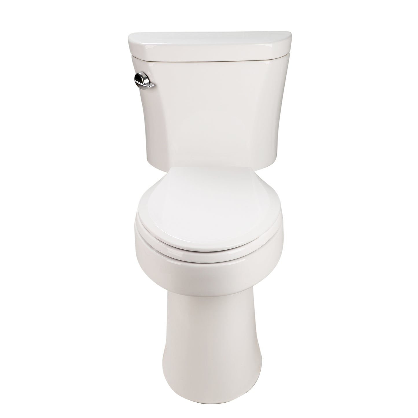 1.28 GPF Tornado Flush Two-piece Toilet for bathrooms,Siphonic Side Press Single Flush,17"ADA Comfort Chair Height Seat, S-trap 12",Rimless Bowl with Soft Closing Seat,Easy-to-Use,Gloss White GW-004