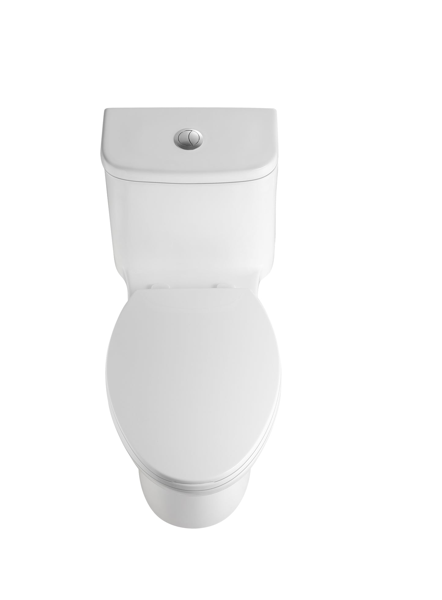 1.1/1.6 GPF Tornado Flush One-Piece Toilet with Comfort Chair Seat ADA Height 17",Powerful & Quiet Dual Flush Modern Toilet,Siphonic S-trap 12",Rimless Bowl with Soft Closing Seat,Gloss White GW-006