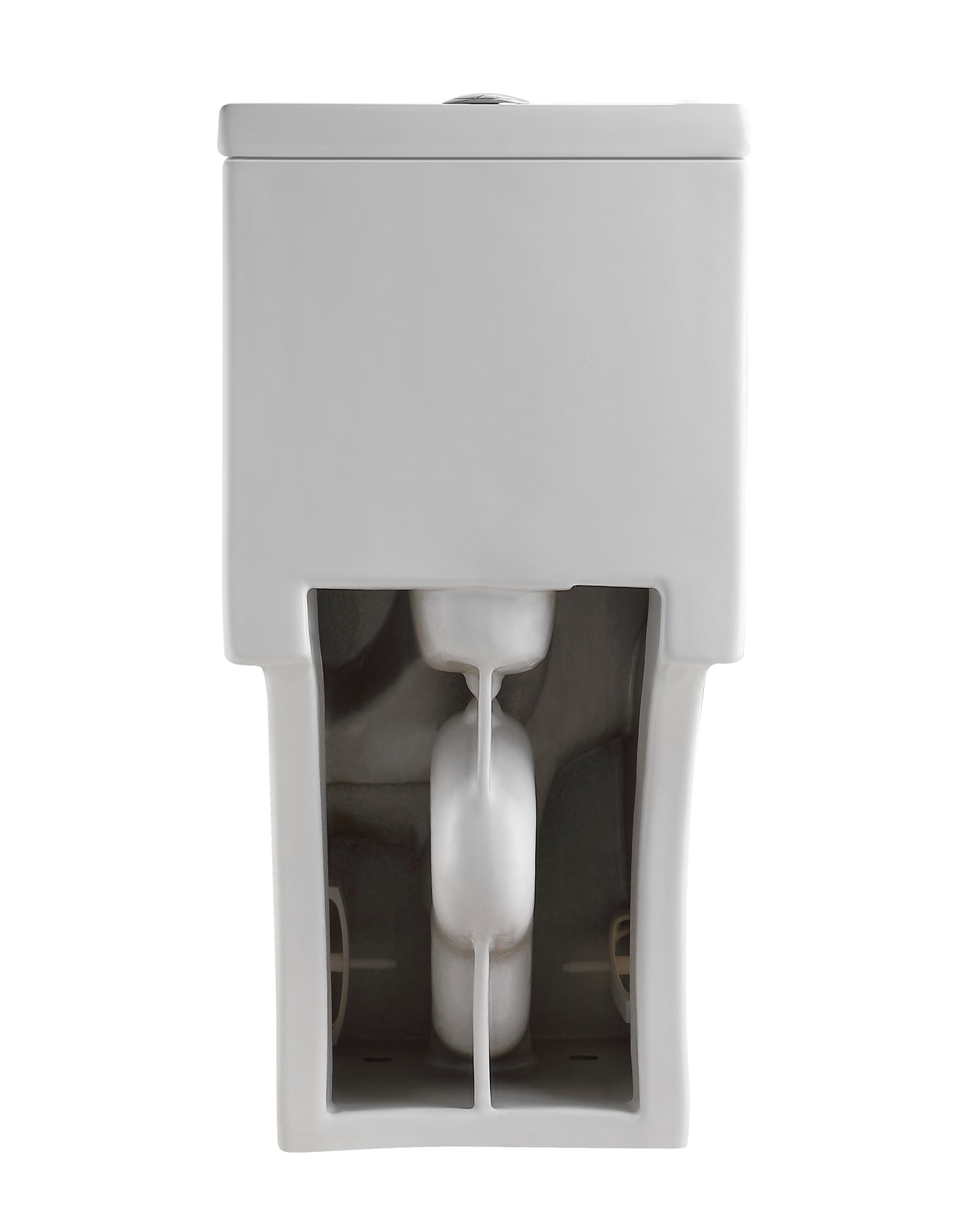 1.1/1.6 GPF Tornado Flush One-Piece Toilet with Comfort Chair Seat ADA Height 17",Powerful & Quiet Dual Flush Modern Toilet,Siphonic S-trap 12",Rimless Bowl with Soft Closing Seat,Gloss White GW-006